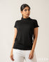 Stretch Fit Short Sleeve Hip-Length Top 70792